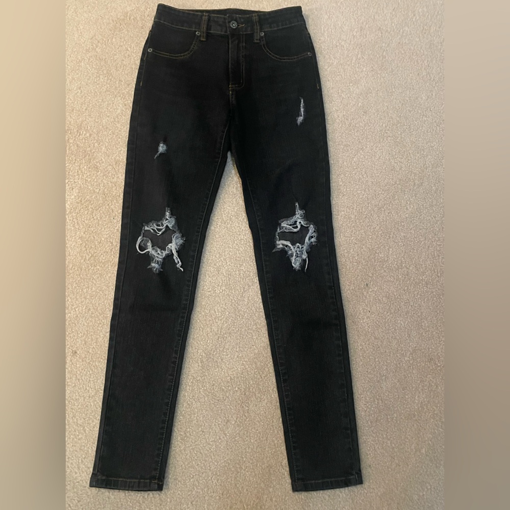 Carmar Dark Blue Distressed Skinny Jeans